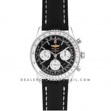 Navitimer 01 Chronograph Black Dial in Steel