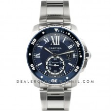 Calibre de Cartier Diver Blue Dial in Steel Bracelet