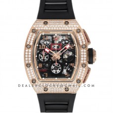 RM 011 Automatic Flyback Chronograph Rose Gold with Set Diamonds Limited Edition “Red Kite”