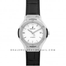 Classic Fusion Automatic 38mm White Dial in Titanium