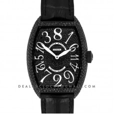 Crazy Hours Black Diamond Dial With White Markers in PVD