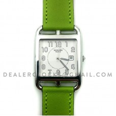 Cape Cod GM Quartz Steel on Green Fjord Leather Strap