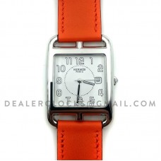 Cape Cod GM Quartz Steel on Orange Fjord Leather Strap