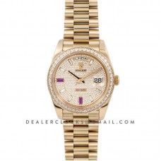 Day-Date 40 Yellow Gold Diamond bezel and Paved Dial 228396