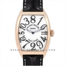 Crazy Hours White Dial with Black Markers in Rose Gold