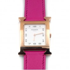 Heure H Rose Gold on Pink Fjord Leather Strap Heure H Rose Gold on Pink Fjord Leather Strap